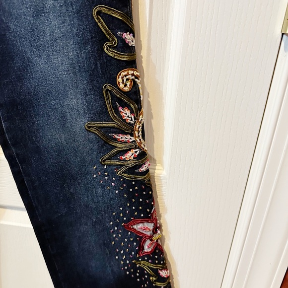 Sassy Thai Jeans Embellished with Embroidery and beading - Picture 2 of 5